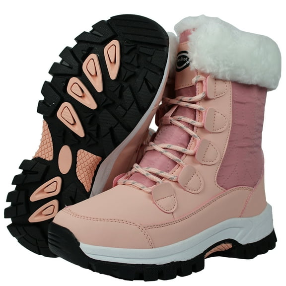 OwnShoe Women's Mid Calf Snow Boots Warm Winter Shoes Outdoor Hiking Boots Gift