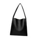 thumbnail image 2 of Bolso de hombro de cuero de las mujeres Bolsa de compras Bolso de moda del hobo para las vacaciones de desplazamiento Negro, 2 of 10