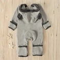 thumbnail image 6 of 2022 Infantil Baby Onesie Baby Girl Boy Bear Ears Footed Hooded Romper Jumpsuit Coat, 6 of 9