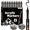 Black - Single Tip, variant on COORIART 12 Skin Tone Acrylic Paint Markers, Soft Brush Tip Pens, Automatic Ink Control No Bleed Markers for Wood, Stone, Canvas, Glass, Fabric, Egg, Rock Painting and DIY