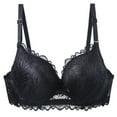 thumbnail image 2 of Loopsun Womens Bras Plus Size, Push up Bra for Women, Women's Lightweight Push Up Comfortable Breathable Everyday Underwear Daily Underwire Bra Black, 32/70C, 2 of 4