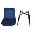 thumbnail image 6 of Alexent 2PCS Modern Dining Chair, Velvet Upholstered Dining Chair with Heavy Duty Metal Feet for Dining Room, Living Room, Bedroom, Blue, 6 of 10