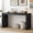 Black(without Shelf), variant on 54-Inch Console Table, Modern Style Entryway Sofa with 2 Drawers, Fluted Semi-Cylindrical Leg Design, and Oval Table Top for Entryway, Hallway, Living Room, Black