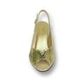 thumbnail image 2 of FLORAL Corina Women's Wide Width Two Tone Metallic Snake Front Dress Slingback GOLD 9.5, 2 of 6