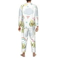 thumbnail image 5 of Kll Green Blue Avocado Sleepwear Mens Flannel Pajamas,Long Cotton Pj Set, 5 of 9