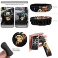 thumbnail image 6 of Yuyamidu Eagle Car Seat Covers Set of 15 American Flag Steering Wheel Cover Seat Belt Covers Pads Trash Bin Auto Air Vent Storage Holder Rear View Mirror Cover Car Coasters Keychain, 4th of July, 6 of 7