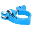 thumbnail image 2 of Abrazadera para tija de sillín, aleación de aluminio, Clip de tubo de sillín de liberación rápida para bicicletas de montaña, 3cm, azul, 2 of 8