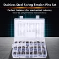 thumbnail image 3 of Qiilu 280Pcs Stainless Steel Spring Tension Pins Set M1.5 M2 M2.5 M3 M4 M5 M6 M8 with Box, Spring Pin M2, Spring Pin Set, 3 of 5