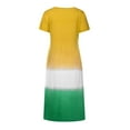 thumbnail image 6 of Aloohaidyvio Boho Dresses for Women 2024,Women Plus Size Daily Tie-dyed Color Block Loose V Neck Short Sleeve Dress, 6 of 6