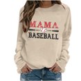 thumbnail image 2 of Uootdi Hauts Boho pour Femmes Col Rond Mama Imprimé Baseball Rassemblements Sportifs Usage Quotidien Chandails en Molleton Confortables Cardigans Cadeau, 2 of 5