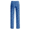 thumbnail image 6 of KLHDSF Women's Leopard Print Pajama Pant Drawstring Wide Leg Loungewear with Pockets Soft Cotton Blend Casual Sleepwear Yoga Pant for Women Blue L, 6 of 6