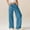Blue, variant on Plus Size Lounge Pants for Women Solid Color Elastic Waist Sports Casual Pants with Side Pockets Back Pocket Loose Solid Color Lounge Trousers