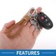 thumbnail image 4 of Llavero de coche único Bargains Llavero universal con anillo para llaves de fob de cuero sintético aleación de zinc tono plateado marrón 1 Pcs, 4 of 6