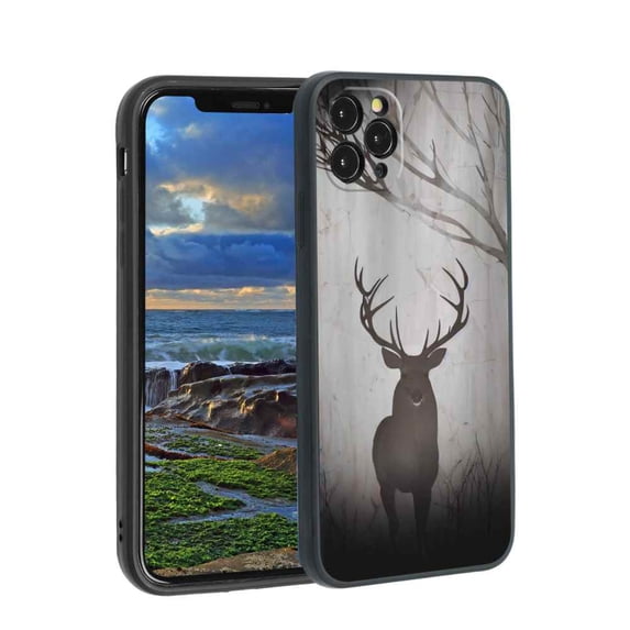 Compatible with iPhone 11 Pro Phone Case, Deer-Animal-Print-45 Case Men Women, Flexible Silicone Shockproof Case for iPhone 11 Pro
