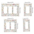 thumbnail image 2 of Yayeee Rocker Switch Wall Plate 3-Gang 6.5"x4.6" Home Decorative Outlet Cover, Pastel Floral Pattern, 2 of 6