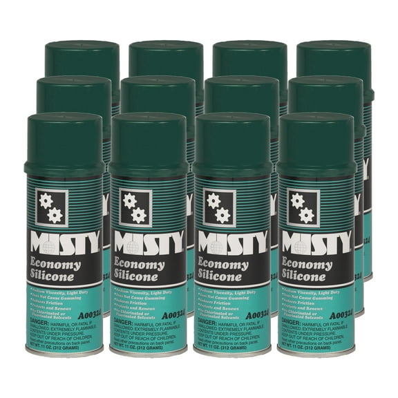 Misty Economy Silicone- 11 oz (Case of 12) - 1002077 - Reduces Friction, Protects, Renew, Lubricates and Restores