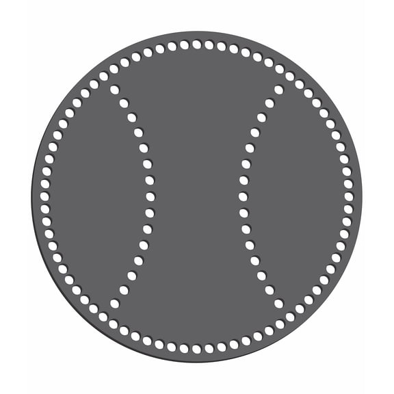 Rhinestone Genie Baseball 5" Magnetic Rhinestone Template, Black