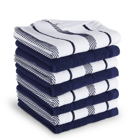 

KitchenAid Albany Dishcloth 8 Pack Set Cobalt Blue/White 12 x12