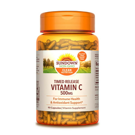 Sundown Naturals Vitamin C Time Release Capsules, 500 Mg, 90