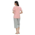 thumbnail image 5 of MintLimit Womens Pajamas Sets-Short Sleeve Tops and Capri Bottoms Pjs Sets Pink Sleep Wear Plus Size S, 5 of 6