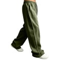 thumbnail image 4 of Domuza Baggy Sweatpants for MenWide Leg Elastic Waist Drawstring Athletic Loose Jogger Lounge Sweat Pants with Pockets Army Green S, 4 of 7