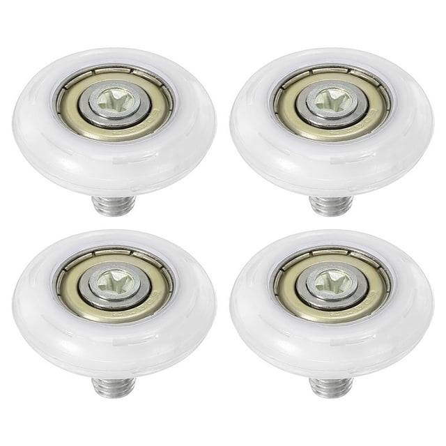 Unique Bargains Rouleaux de Tiroir 26mm, Lot de 4 Poulies de Tiroir, Blanc