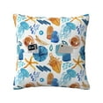 thumbnail image 2 of LNWH Blue Ocean Watercolor Doodle Throw Pillow Covers, Square Soft Linen Decorative Pillow Cases, 20"x20", 2 of 8