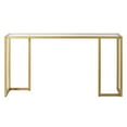 thumbnail image 2 of Evelyn&Zoe Oscar 55" Wide Rectangular Console Table, Brass, 2 of 7