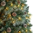 thumbnail image 6 of Nearly Natural Clear Prelit LED Green Flocked Frosted Tip Pine Artificial Christmas Tree, 8', 6 of 11