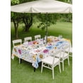 thumbnail image 3 of Outdoor Tablecloth with Umbrella Hole and Zipper, Sunflower Rectangle Table Cloth 60x120 Inch Waterproof Tablecloth, Colorful Flowers Summer Botanical Watercolor Picnic Table Cover for Patio Camping, 3 of 7
