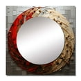 thumbnail image 2 of Designart "Rich Red & Gold Pottery Spirals I" abstract spirals Square Mirror For Wall Decor - Large Gold Square Printed Wall Mirror Art - Square Modern Mirror - Wall Mounted Square Large Mirror, 2 of 5