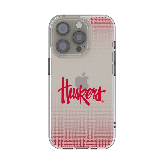 Nebraska Huskers Linen Logo iPhone Clear Case