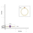 thumbnail image 4 of ANGARA Natural Bezel Heart Amethyst Promise Ring with Diamond Accents in 14K Yellow Gold for Women (Size-5mm) | February Birthstone, Anniversary, Jewelry Gift for Women | Natural Amethyst Ring, 4 of 8