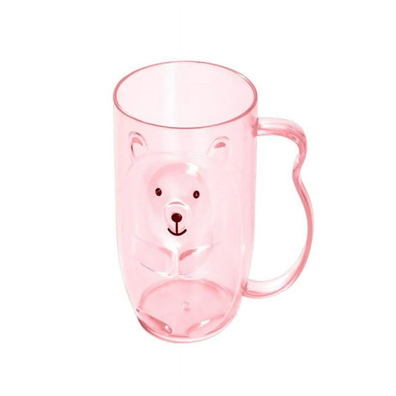 Solid Color Mouthwash Cup, Transparent Bear Mouthwash Cup, Cartoons Style Transparent Plastic Cup, Family Tumbler Bathroom Tumbler Toothbrush Cups, Portable Travel Fashion Toothbrush Tumbler