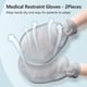 thumbnail image 3 of Guantes protectores de manos para pacientes con demencia o ancianos, niños autistas, manoplas de sujeción para cama, soporte para extremidades, 2 uds., 3 of 5