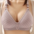 thumbnail image 4 of Fsqjgq Bras for Women Plus Size Middle Aged Elderly Comfort Underwear Front Closure Nursing Bra Seamless Wireless Push Up Bras Bralettes Tops Grey Size 42, 4 of 4