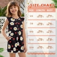 thumbnail image 6 of ZIATUBLES Daisy Heart Print Girls Jumpsuit Summer Casual Romper Flutter Sleeves One-Piece Playsuit Elastic High Waist Kids Outfit with Pockets for 7-8 Y, 6 of 6