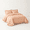Orange-Twin- 68"x88", variant on Blue Queen- 90"x90" 3-Piece Gingham Ruffle Quilt Set All Season Bedspread Coverlet