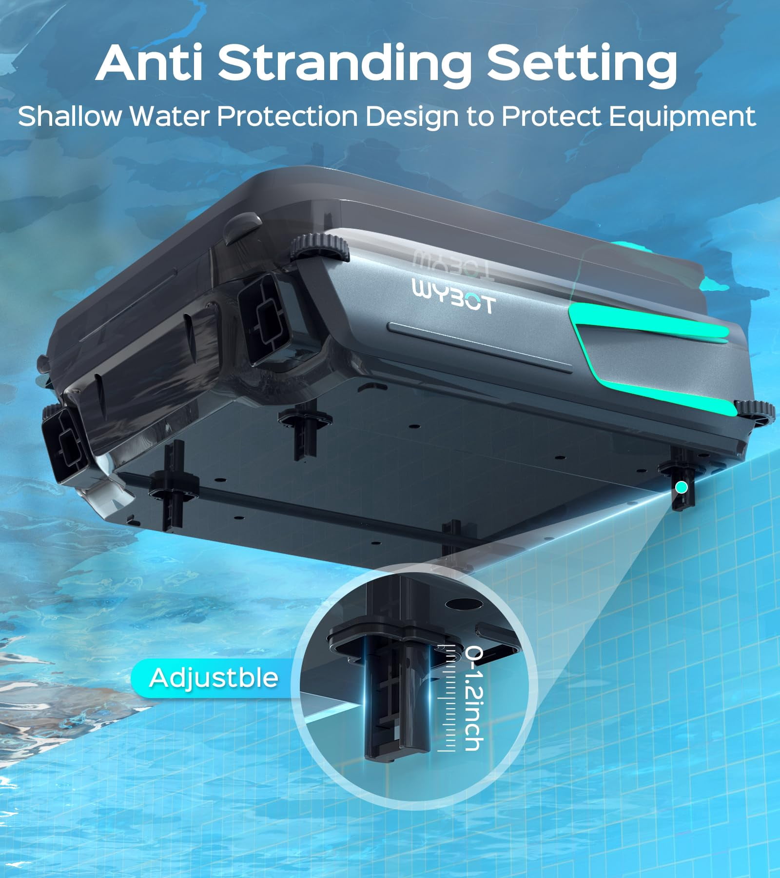WYBOT F1 Pool Skimmer Robot Cleaner, App Remote Control, Automatic Solar Pool Cleaner, Water Clarification, Obstacle Avoidance, Anti-Stranding, Ideal for All Swimming Pool Types