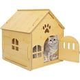 thumbnail image 2 of Colourtree Pet House Outdoor Wooden Pet House Outdoor Pet Kennel House Type Cottage Four Seasons Pet Kennel Pet Supplies(with Door), 2 of 8