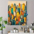 thumbnail image 4 of Qisvanset Retro Rainbow Arch Abstract Canvas Print 12x16 Inch Home Decor, 4 of 8