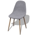 thumbnail image 2 of vidaXL Dining Chairs 2 pcs Fabric Light Gray, 2 of 2