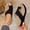 Black, variant on Women's Beach Wedge Sandals Round Toe Toe Post Open Toe Thick Sole Indoor Outdoor Home Summer Vacation Slippers