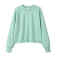 thumbnail image 6 of Lumtrix Soft Crewneck Sweatshirt for Women Long Sleeve Lightweight Pullover Yoga Casual Sweatshirts Mint Green L, 6 of 6