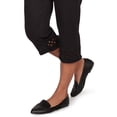 thumbnail image 4 of Alfred Dunner Womens Petite Geometric Cut Out Flat Front Capri, 4 of 4