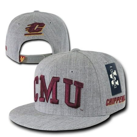 Flat Bill Baseball - CMU Central Michigan University Chippewas NCAA Flat Bill Snapback Baseball Hat