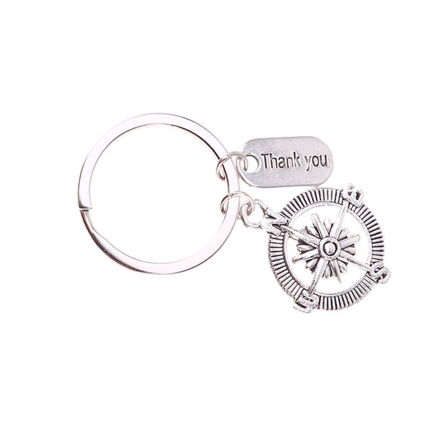 Minkissy 1Pack Pocket Compasses Keyring Compass Charm Lightweight Key Protection for Parents Friends
