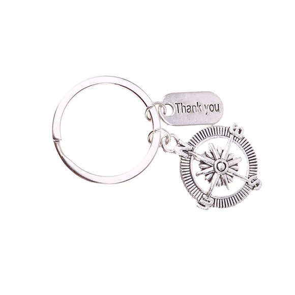 Minkissy 1Pack Pocket Compasses Keyring Compass Charm Lightweight Key Protection for Parents Friends