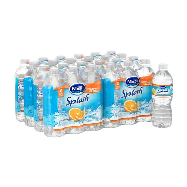 NESTLE SPLASH Water Beverage with Natural Fruit Flavor, Mandarin Orange