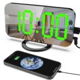 thumbnail image 5 of piaybook Alarm Clock Digital Alarm Clock Large LED Display With Dual USB Charger Ports | Auto Dimmer Mode | Easy Snooze Function Modern Desk Wall Clock For Bedroom Home Office For All People, 5 of 5